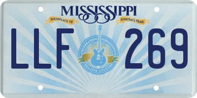MS license plate LLF269