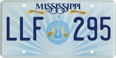 MS license plate LLF295