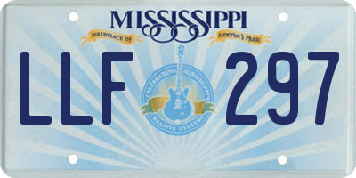 MS license plate LLF297