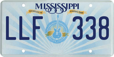 MS license plate LLF338