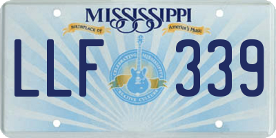 MS license plate LLF339