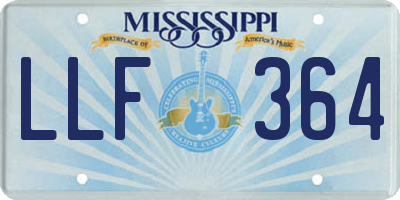 MS license plate LLF364
