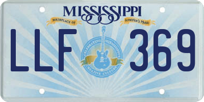 MS license plate LLF369