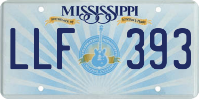 MS license plate LLF393