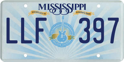 MS license plate LLF397