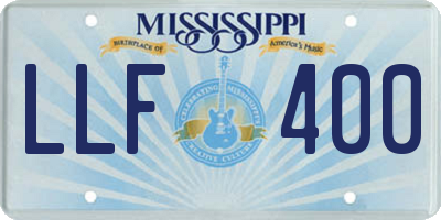 MS license plate LLF400