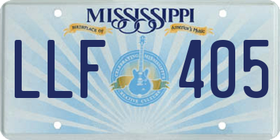 MS license plate LLF405