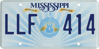 MS license plate LLF414