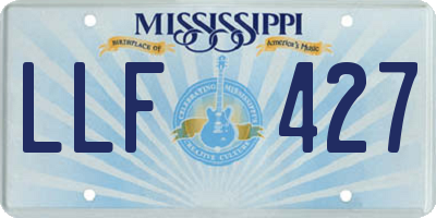 MS license plate LLF427
