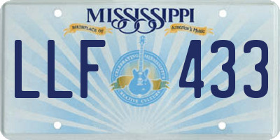 MS license plate LLF433