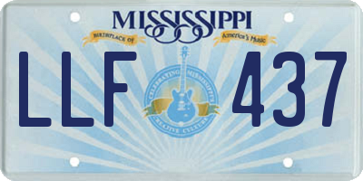 MS license plate LLF437