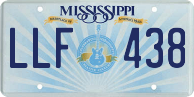 MS license plate LLF438