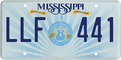 MS license plate LLF441