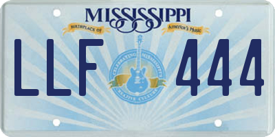 MS license plate LLF444