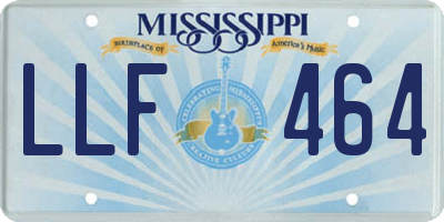 MS license plate LLF464