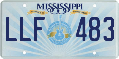 MS license plate LLF483
