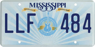 MS license plate LLF484