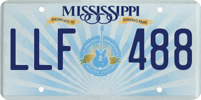 MS license plate LLF488