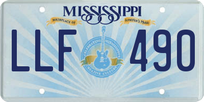 MS license plate LLF490