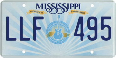 MS license plate LLF495