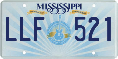 MS license plate LLF521