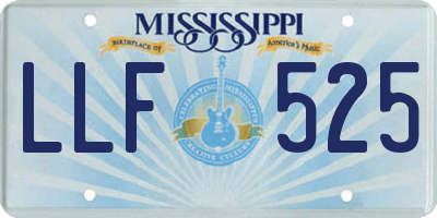 MS license plate LLF525