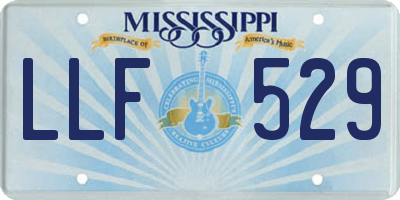 MS license plate LLF529