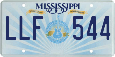 MS license plate LLF544