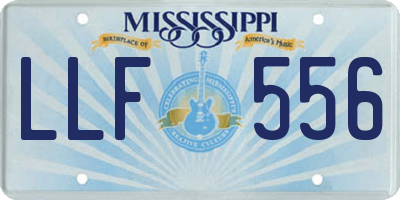 MS license plate LLF556