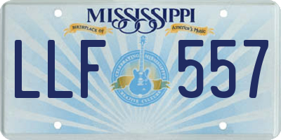 MS license plate LLF557