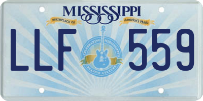 MS license plate LLF559