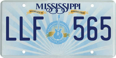 MS license plate LLF565