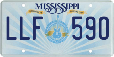MS license plate LLF590