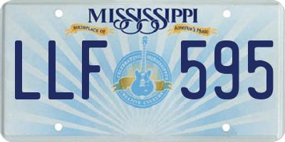 MS license plate LLF595