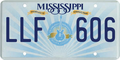 MS license plate LLF606