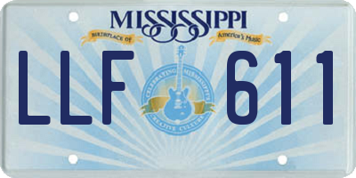 MS license plate LLF611