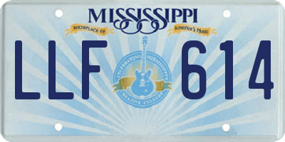 MS license plate LLF614