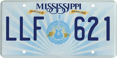MS license plate LLF621