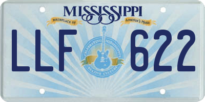 MS license plate LLF622