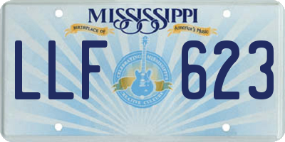 MS license plate LLF623