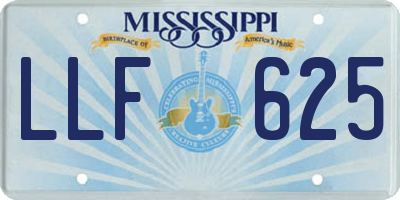 MS license plate LLF625