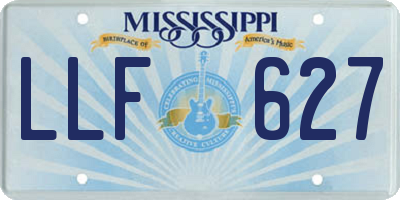 MS license plate LLF627