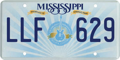 MS license plate LLF629