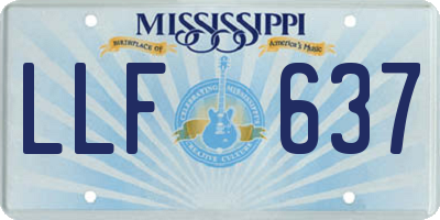 MS license plate LLF637