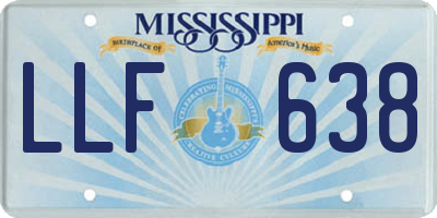 MS license plate LLF638