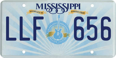 MS license plate LLF656