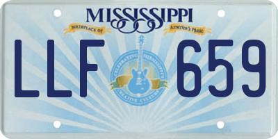 MS license plate LLF659