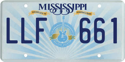 MS license plate LLF661