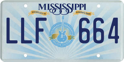 MS license plate LLF664