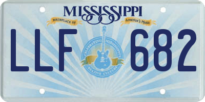 MS license plate LLF682